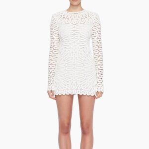 Jonathan Simkhai White Lace Long Sleeve Dress